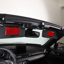 Red Carbon Fiber Cosmetic Mirror Panel Sticker For Mazda Mx-5 Miata 2016-23