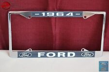 1964 Ford Car Pick Up Truck Front Rear License Plate Holder Chrome Frame New