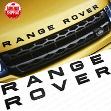 For Range Rover Front Hood Logo Oem Emblem Letters Badge Sport Matte Black Svr