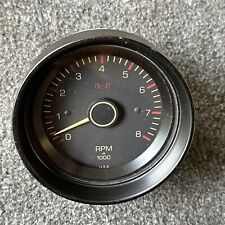 Vintage Medallion Tachometer 8000 Rpm Gauge Maroon Red Accents New Old Stock