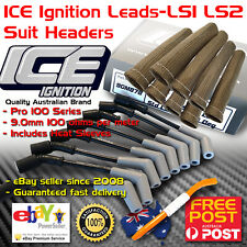 Ice Pro 100 Ignition Spark Plug Leads 9.0mm Black Ls1 Ls2 Ls76 L77 L98 Ls3 Lsa
