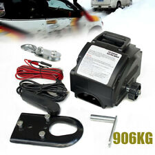 12v 300w Portable Electric Winch 2000lb Remote Towing Hitch Truck Trailer Boat
