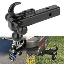 2 Trailer Hitch Tri Ball Mount Receiver Tow Hook Class 3 4 For Ford F-150 F150