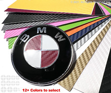 Emblem Overlay Vinyl Decal Sticker Complete Set For Bmw 3d Carbon Fiber Color
