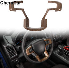 Steering Wheel Wood Grain Cover Trims Kit For 15 Ford F150 F250 F350 Super Duty