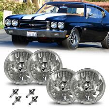 4 Headlights For 1965-1970 Chevy Chevelle 1966-1975 Caprice 19641970 El Camino