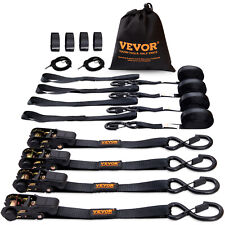 Vevor 4 Pack 1x15 Ratchet Tie Down Straps 2200lbs Heavy Duty For Cargo
