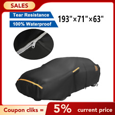 Heavy Duty Outdoor Full Car Cover 100 Waterproof Protect Fit 15-16ft Auto Sedan