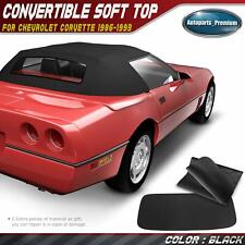Convertible Soft Top W Plastic Window Black For Chevrolet Corvette 86-93 Black