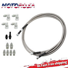 Ss Braided Transmission Cool Hoses Lines Kit For Chevy Ford Th350 700r4 Th400