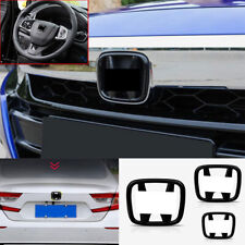 For Honda Accord Sedan 10th 18-22 Black Front Rear Logo Emblem Badge Cover 3pcs