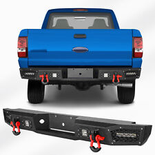 Offroad For 1993-2011 Ford Ranger Steel Rear Bumper Guard Wled Lights D-rings