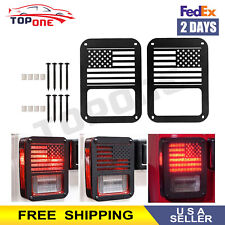 Set Of 2 Pair Tail Light Covers Guard Protectors For 2007-2018 Jeep Wrangler Jk