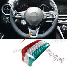 3-color Carbon Fiber For Alfa Romeo Stelviogiulia Steering Wheel Trim Cover 20