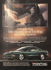 1994 Pontiac Firebird Vtg 1990s 90s Print Ad World Most Exciting Security System