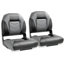 Northcaptain Deluxe Charcoalblack Low Back Folding Boat Seat 2 Seats