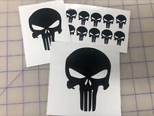 Set Of 10 The Punisher Skull Small Vinyl Decals Phone Laptop Car Helmet Stickers