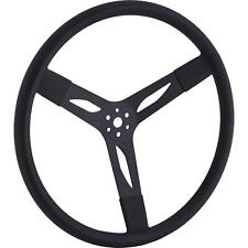Black 3-spoke 17 Diameter Cushion Grip Steering Wheel 3 Inch Dish