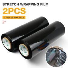 1518 X 1500ft Pallet Clear Black Wrap Stretch Film Shrink Hand Wrap 2 Rolls