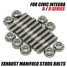 For Honda Acura Exhaust Manifold Stud Kit 9 Bolt Bd Series Civic Integra B18 V3