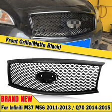 1pc Matte Black Front Bumper Grill For Infiniti M37 M56 2011-2013 Q70 2014-2015