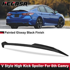 Hecasa Rear Trunk Spoiler Wing For Toyota 18-24 Camry Se Xse Le Xle Jdm V Style