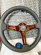  New Nrg 350mm Gold Black Simulator Sim Rig Gaming Steering Wheel Hardware