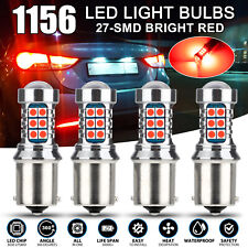 4x 1156 7506 Led Red Strobe Flashing Brake Stop Tail Parking Light Bulbs Canbus