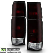 For 1986-1997 D21 Hardbody Nissan Pickup Red Smoked Tail Lights Lamps Wbulb Set