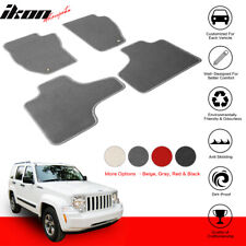 Fits 08-13 Jeep Liberty Car Floor Mats Liner Front Rear Nylon Grey Carpets 4pc