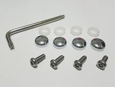 Bmw Security Anti Theft Auto License Plate Screws Stainless Bolts Chrome Caps Wr