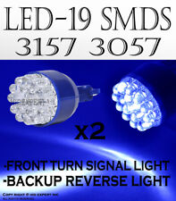 X2 Pcs 3157 19 Smds Led Super Blue Oem Halogen Brake Tail Light Bulbs Lamps Q369