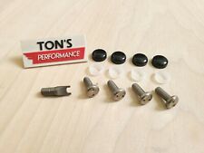 Black Caps Honda Security Anti Theft License Plate Screws Stainless Bolts Snake
