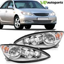 Fits Toyota Camry 2005-2006 Headlights Assembly Chrome Housing Clear Headlamps