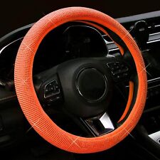 Bling Car Steering Wheel Cover Rhinestone Crystal Auto Decor Accessory Universal