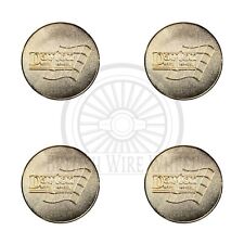 Dayton All Gold Metal Wire Wheel Chip Emblems Size 2.25 Set Of 4