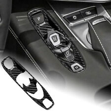 Black Real Hard Carbon Fiber Gear Shift Control Cover For Corvette C8 2020-2023