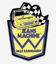 Dale Earnhardt Wrangler Nascar Jeans Machine Retro Vinyl Sticker Decal