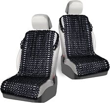 Zone Tech 2pack Black Car Wooden Beaded Seat Cover Massage Cushion Double Strung