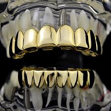 Best Grillz 88 Set Eight Top 8 Bottom Tooth Grill 14k Gold Plated Hip Hop Teeth