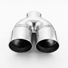 3 Id Twin 3.5 Out 9 Long Dual Wall Angle Cut 304 Stainless Steel Exhaust Tip