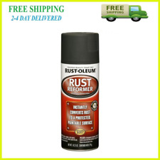 Automotive Flat Black Finish Rust Converter Rust Reformer Spray Coat 10 Oz