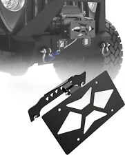 Flip Up Winch License Plate Holder Hawse And Roller Fairlead Compatible Bracket