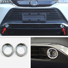 Abs Chrome Front Fog Light Cover Trim For 2021 2022 Toyota Venza Accessories