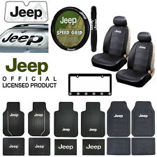Jeep All Weather Floor Mats Seat Covers Steering Wheel Cover Sun Shade
