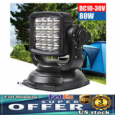 360 Rotate Boat 10000lm Remote Control Spotlight Marine Searchlight Magnetic