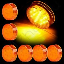 3 Pairs Amber Round 2-12 Side Marker Light Truck Trailer Lamps 13 Led Sealed