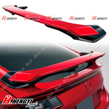 Red Hp Style Rear Trunk Spoiler Wing For 2022-24 Honda Civic Hatchback No Drill