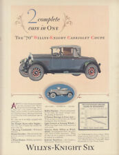 2 Complete Cars In One Willys-knight 70 Cabriolet Coupe Ad 1927