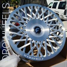 26 Chrome Forgiato Tessuto M 5x5 Donk Staggered Forged Big Cap Wheels Only Deal